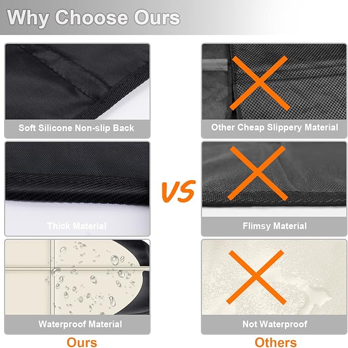 Car Seat Protector,2 Pack Car Seat Protectors Baby Carseat Waterproof Durable 600D Fabric for Child Baby Car Seat Mat Vehicle Pet Cover 2 Storage Pockets (2 Pack Beige)-BubblyBeeBaby