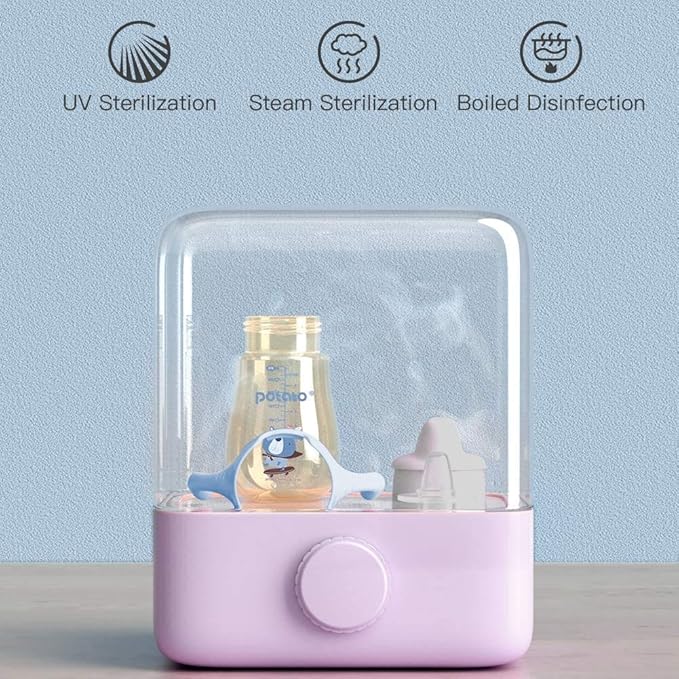 POTATO Sippy Cups For Toddlers with Straw Spill Proof, PPSU Learner Cup with Handle for Boy, Water Bottle for Baby 6 Months with 2 Type of Spout, 6 Ounce Blue-BubblyBeeBaby