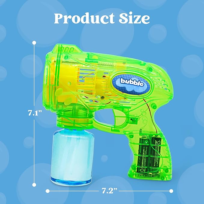 JOYIN 2 Bubble Guns Blaster Kit with 2 Solution for Kids, Automatic Bubble Maker Blower Machine for Party Favors, Birthday, Outdoor & Indoor Activity, Summer Toy-BubblyBeeBaby