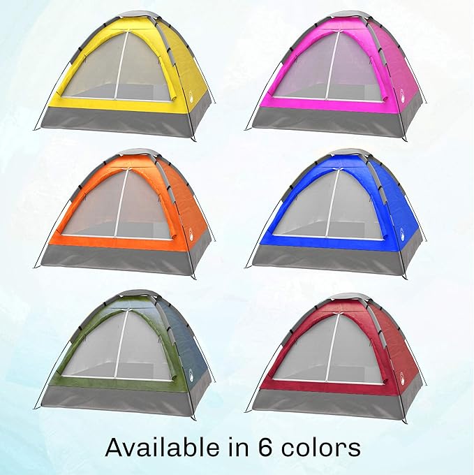 2-Person Dome Tent – Easy Set Up Shelter with Rain Fly and Carrying Bag for Camping-BubblyBeeBaby