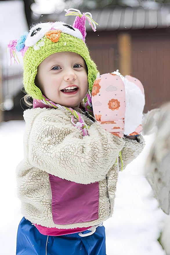 Toddler Gloves Kids Mittens Winter Warm Lined Fleece Gloves Waterproof Snow Baby Mitten for Boys Girls-BubblyBeeBaby