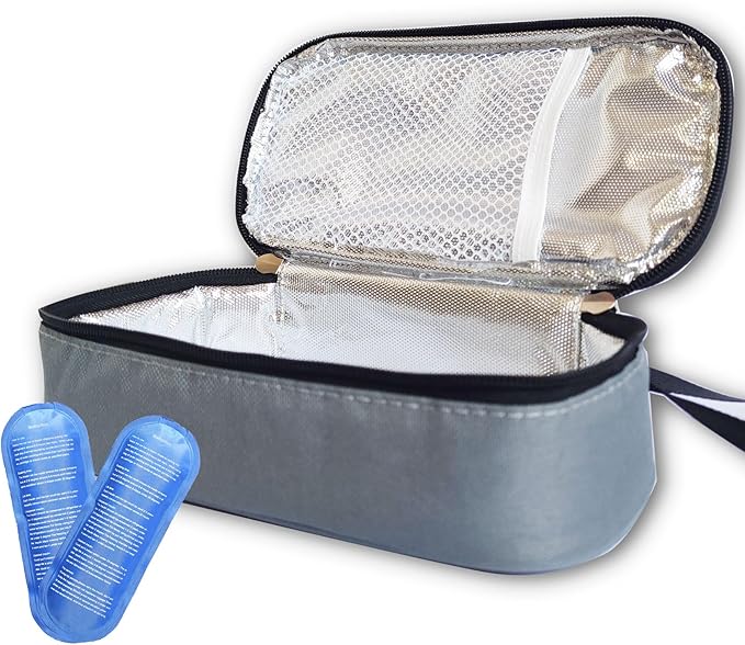 Insulated Breastmilk Cooler Bag with 2 Ice Packs - Breastmilk Cooler Organizer Bag for Daycare, Breastfeeding Mom Travel Outdoor-BubblyBeeBaby