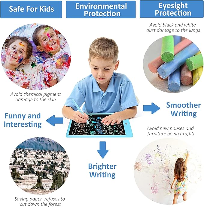 2 Pack LCD Writing Tablet for Kids Doodle Board 10 Inch, Electronic Drawing Tablet Drawing Pads, LEYAOYAO Drawing Board Learning Educational Toddler Toy - Gift for 3-6 Years Old Boys Girls-BubblyBeeBaby