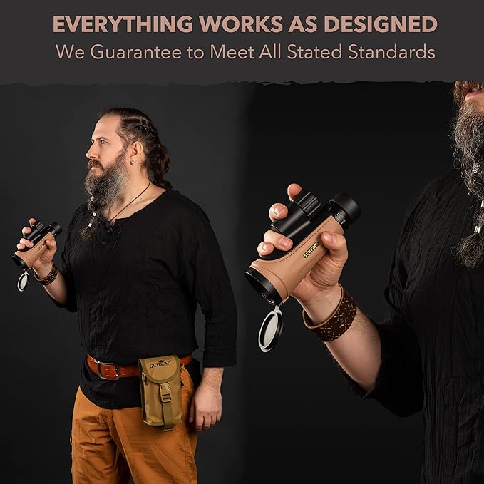 12x50 Monocular Telescope - FMC Fogproof, IP67 Waterproof Hand Held Telescope - BAK4 Phase and Dielectric Coated Prism - Adventure Accessories Set: Bag, Smartphone Adapter, Mini Tripod-BubblyBeeBaby