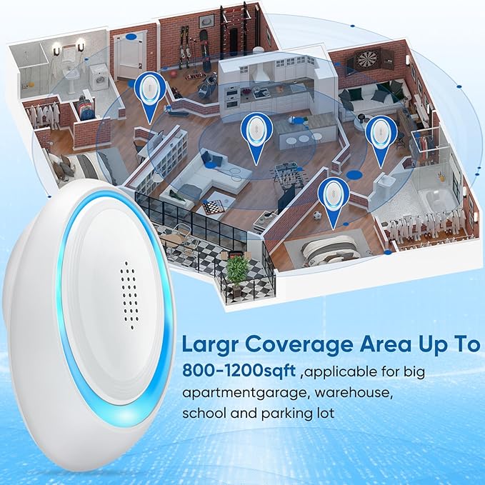 2025 Upgraded Spider Repellent Indoor, 6 Pack Ultrasonic Pest Repeller, Roach Repellent Plug, Roach Repellent Plug for Roach, Rodent, Mouse, Mosquito, Mice, Ant, Bugs Electronic Plug-in Pest Control-BubblyBeeBaby