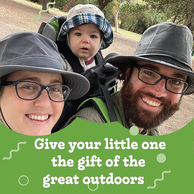 Hiking Baby Carrier Backpack - Comfortable Toddler/Baby Backpack Carrier System with Diaper Change Pad, Insulated Pocket + Rain and Sun Hood to Protect Your Child-BubblyBeeBaby