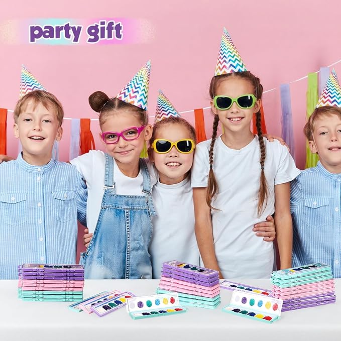 24 Pcs Unicorn Style Watercolor Painting Set 8 Washable Colors With Brush Watercolor Painting Set Gift Party Supplies Back To School Party Gift Exchange-BubblyBeeBaby