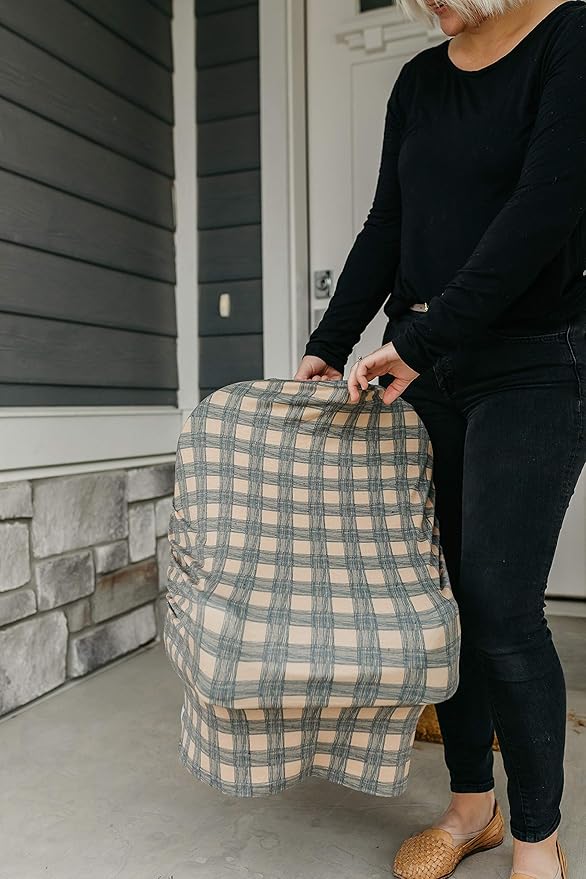 Copper Pearl Multi-Use Cover: Car Seat Covers, Nursing Cover, and Stroller Cover for Sun - Stretchy Fabric, All-Season Use, Stylish Designs, Easy Access for Moms - Billy-BubblyBeeBaby