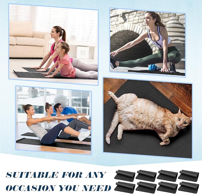 10 Pack Yoga Mats Bulk, 68'' x 24'' x 4mm Thick Yoga Mats for Kids and Adult Gym Mats Bundle Latex Free Exercise Mats with Non Slip Texture for Outdoor Yoga, Pilates or Workout-BubblyBeeBaby