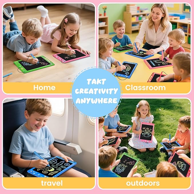 24 Pack LCD Writing Tablet for Kids, Erasable and Reusable Toddler Doodle Board in 8.5 inch, Ideal Educational Drawing Pad for Learning Toy for Ages 3-8 Gifts for Girls Boys-BubblyBeeBaby