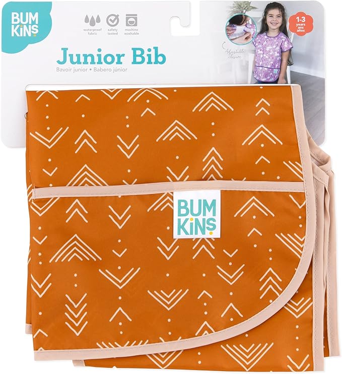 Bumkins Bibs - Toddler Bibs, Waterproof, Large for 1-3 Years, Short Sleeve-BubblyBeeBaby