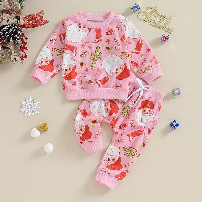 0-4T Toddler Boy Girl Halloween Outfit Fall Clothes Ghost Long Sleeve Sweatshirt Top Pants Baby Halloween Clothes-BubblyBeeBaby