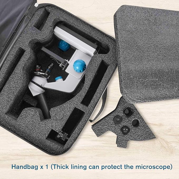 HSL Microscope for Kids,40X-2000X monocular Microscopes for Adults Students Beginner with LAD Set,Dual LED Phone Adapter Powerful Biological Microscopes for School Boys Girls Home Education Laboratory-BubblyBeeBaby