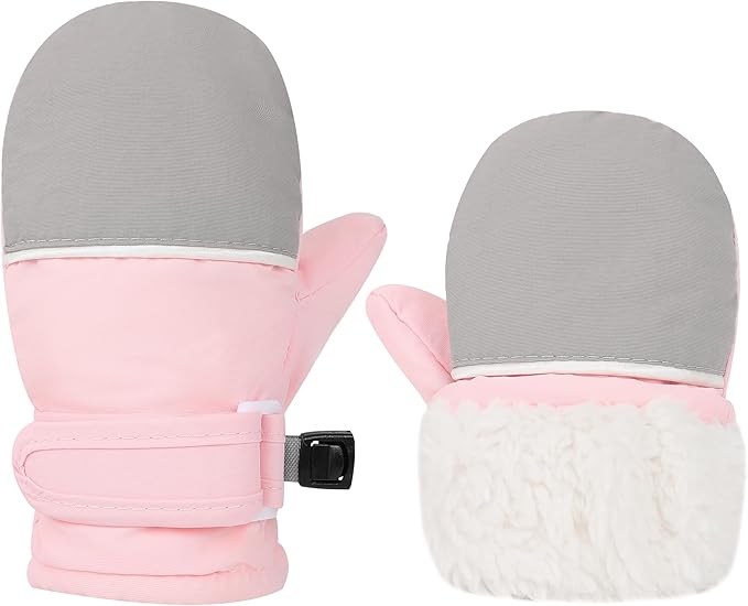 Toddler Gloves Kids Mittens Winter Warm Lined Fleece Gloves Waterproof Snow Baby Mitten for Boys Girls-BubblyBeeBaby