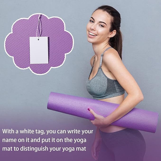 10 Pack Yoga Mats Bulk, 68'' x 24'' x 4mm Thick Yoga Mats for Kids and Adult Gym Mats Bundle Latex Free Exercise Mats with Non Slip Texture for Outdoor Yoga, Pilates or Workout-BubblyBeeBaby