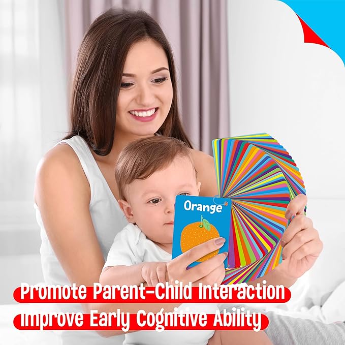 110 PCS Sight Word Flashcards, Double Sided Cards- Alphabet, Foods, Animals, Home Object with 4 Reclosable Rings, Early Learning Tool for Pre-K Kindergarten Toddlers-BubblyBeeBaby