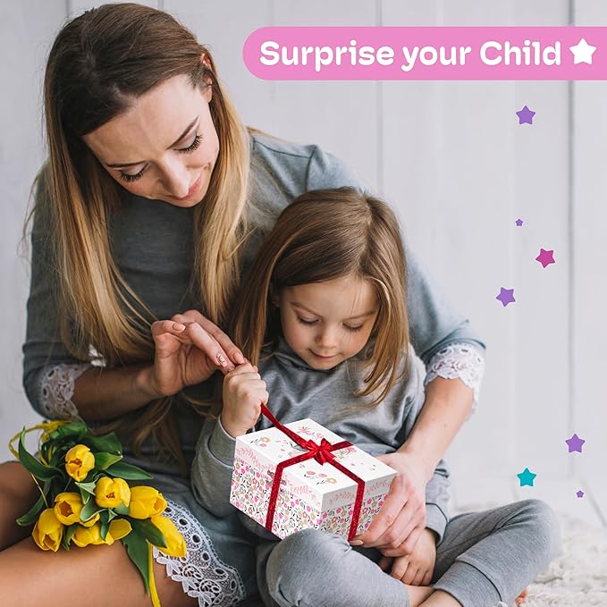 Jewelkeeper Girls Musical Jewelry Box - Durable Pine Fiberboard with Pink Lining - Kids Jewelry Box - The Beautiful Dreamer Tune - Gifts for Girls - Fairy Jewellery Box - 6x4x3.5in-BubblyBeeBaby