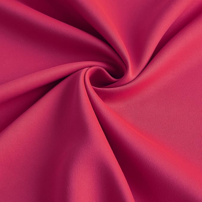 KEQIAOSUOCAI Hot Pink Fuchsia Pinch Pleated Curtains Blackout 84 Inches Long, Room Darkening Pleat Curtain for Kids Nursery Bedroom Window Panels with Hooks Magenta Drapes 40 x 84 Inch-BubblyBeeBaby