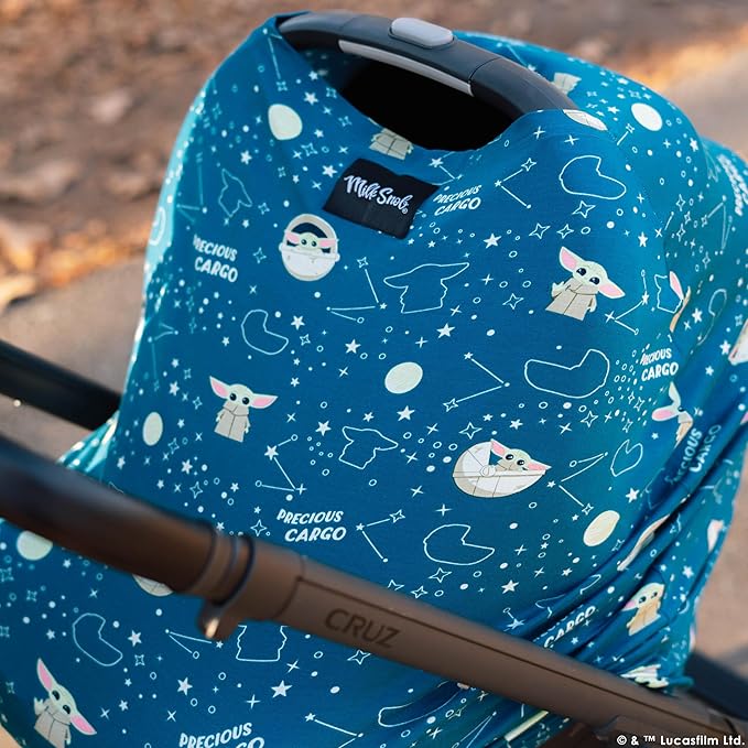 Milk Snob Original Star Wars 5-in-1 Cover, The Child, Added Privacy for Breastfeeding, Baby Car Seat, Carrier, Stroller, High Chair, Shopping Cart, Lounger Canopy - Newborn Essentials, Nursing Top-BubblyBeeBaby