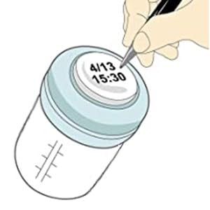 COMI Wide Neck Glass Breastmilk Collection n Storage Bottle, 4 Packs, 6oz with Screw Ring Sealing Disk; Re-markable Sealing Disc. BPA Free, Fits Breast Pumps & Nipples (4 Pink Lids)-BubblyBeeBaby