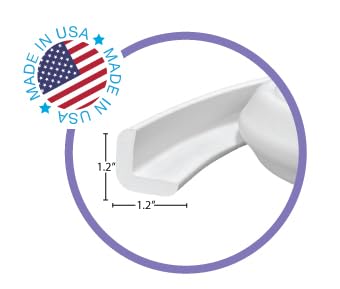 Kidkusion Baby Proof Edge Guards for Safety | Made in The USA | 40 Feet | Off White | Edge Protectors for Furniture, Tables, Fireplaces | Heavy Duty Tape Included-BubblyBeeBaby