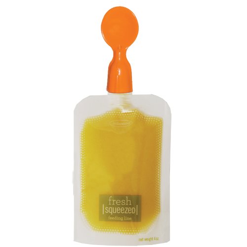 Infantino Couple a Spoons, Baby Food Pouch Toppers with Travel Case, No-Leak Spoons for Baby Puree Food, 2-Pack-BubblyBeeBaby