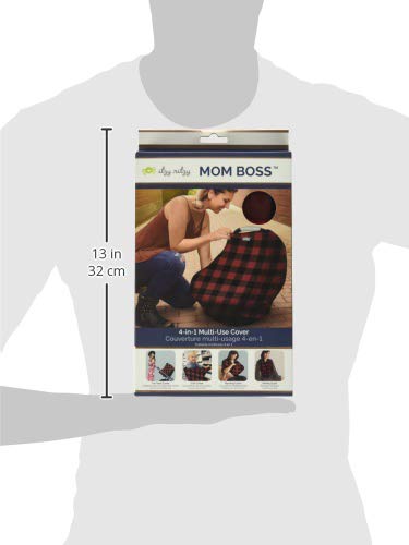 Itzy Ritzy 4-in-1 Nursing Cover, Car Seat Cover, Shopping Cart Cover & Infinity Scarf – Breathable, Multi-Use Nursing Cover Up for Breastfeeding, Carseat Canopy & Stroller Cover (Buffalo Plaid)-BubblyBeeBaby