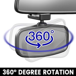 360-Degree Baby Car Mirror for Rear-Facing Seats,Kids Safety Mirrors with Tool-Free Installation,Kids Rear View Mirror BPA-Free Shatterproof & ASTM Certified (Adjustable 14"-22") (2 Pack)-BubblyBeeBaby