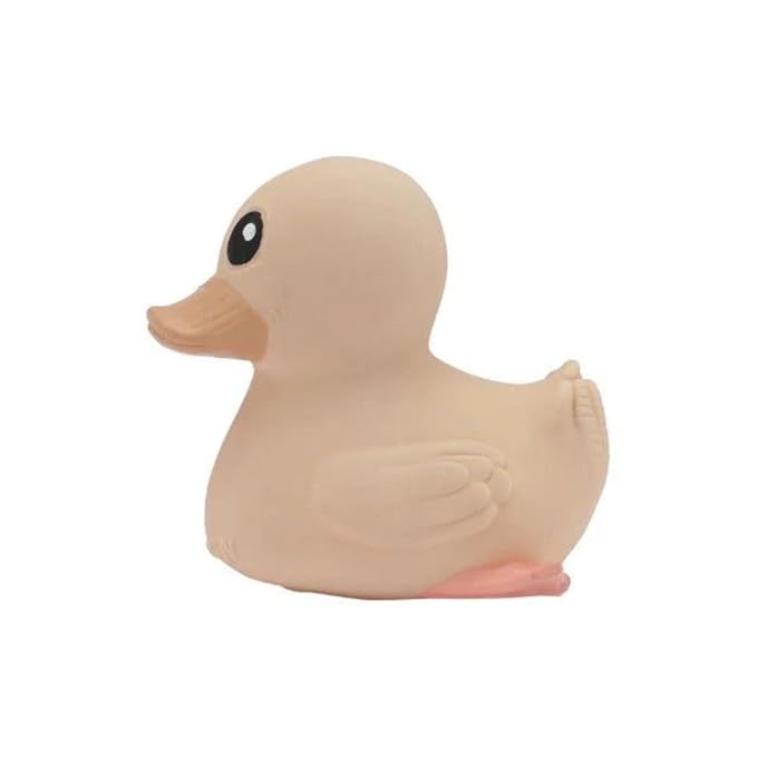 HEVEA Kawan Mini Rubber Duck - 100% Natural Rubber Baby Bath Toy - Eco Friendly, Perfect for Playing, Teething, and Bathing - Mold Free Bath Toys - Choco Latte-BubblyBeeBaby