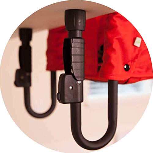 guzzie+Guss Perch Clip On Table Chair - Easy & Secure Setup for Travel (Including Restaurants, Picnics), at Home (Kitchen Islands, Dining Tables) with Machine Washable Fabric, Salt & Pepper (GG201SP)