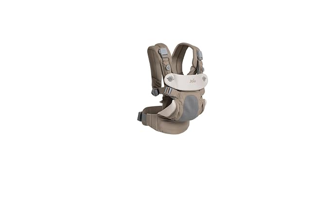 Joie Savvy Baby Carrier – Ergonomic, Adjustable Baby Carrier with 4 Carry Positions, Padded Shoulder Straps and Lumbar Support (Sandstone)-BubblyBeeBaby