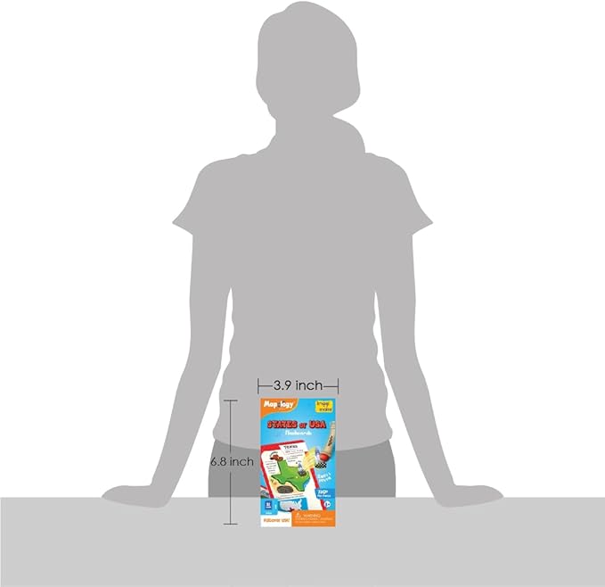 Imagimake Mapology USA Flash Cards | Learn United States Along with Flags and State Shapes | Ages 8-12 | Foam Jigsaw Puzzle, Fun Facts, Educational Toy for Kids | Gift for Christmas and Birthdays-BubblyBeeBaby