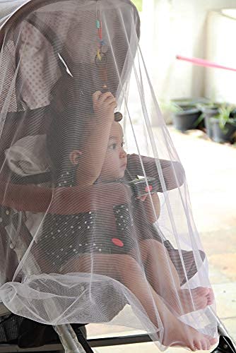 Enovoe Baby Mosquito Net for Stroller - Durable Cover for Cribs, Bassinets, Playards, Brown-BubblyBeeBaby
