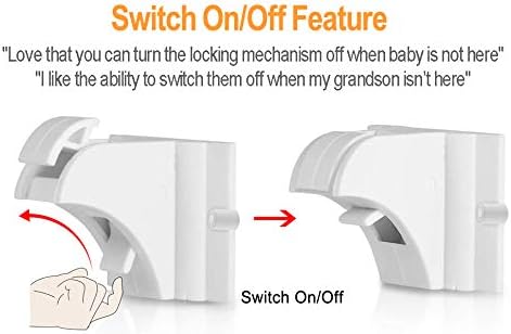 20 Pack Magnetic Cabinet Locks Baby Proofing - Vmaisi Children Proof Cupboard Drawers Latches - Adhesive Easy Installation-BubblyBeeBaby