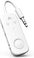 Avantree Relay - Airplane Bluetooth 5.3 Adapter with Qualcomm aptX Adaptive, Supports 2 AirPods or Headphones, 20Hr Playtime, 3.5mm AUX Wireless Audio Transmitter for Travel Flight, Airline, Gym