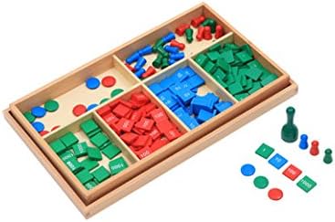 Adena Montessori Stamp Game,Montessori Wooden Math Materials Counting Toy, Early Development Wooden Math School Teaching Aids,Sensorial Educational Tools Preschool Early Learning Toys for Kids-BubblyBeeBaby