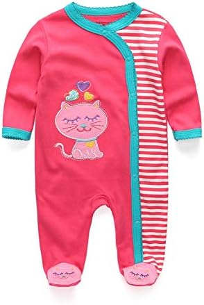 Kiddiezoom Baby and Toddler Boys'Snug Fit Footed One-Piece Romper Jumpsuit Cotton Cotton Footed Outfit-BubblyBeeBaby