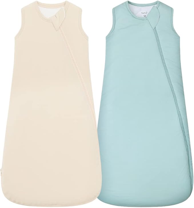 HAPIU Unisex Rayon Made from Bamboo Baby Sleep Sack TOG 1.0, 2-Way Zipper YKK, Wearable Blanket Baby-BubblyBeeBaby