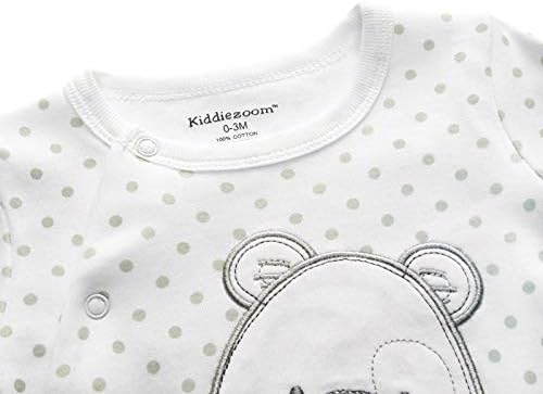 Kiddiezoom Baby and Toddler Boys'Snug Fit Footed One-Piece Romper Jumpsuit Cotton Cotton Footed Outfit-BubblyBeeBaby