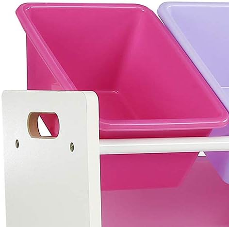 Humble Crew Supersized Toy Storage Organizer with 16 Removable Bins, White/Blue/Pink/Purple – Large Toy Storage for Toddlers Ideal for Kids' Rooms, Playrooms, and Nurseries - Modern Toy Bins for Kids-BubblyBeeBaby