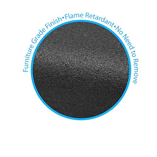 KidKusion Baby Proof Edge Cushion Protector | Made in USA | Foam Rubber Furniture and Fireplace Edge Guard Bumper | Black | 12 Ft | Tape Included-BubblyBeeBaby