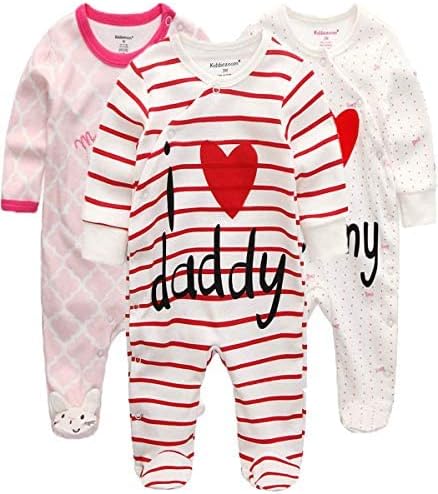 Kiddiezoom Baby and Toddler Boys'Snug Fit Footed One-Piece Romper Jumpsuit Cotton Cotton Footed Outfit-BubblyBeeBaby