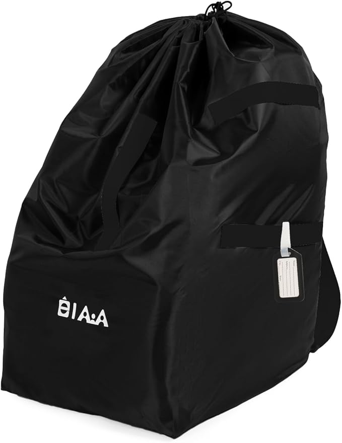 elaia Car Seat Travel Bag for Airplane, Waterproof Wearable with Straps, Large Capacity Padded Car Seat Check Bag, Perfect for Air Travel, Family Vacations, and Parents with Infants-BubblyBeeBaby