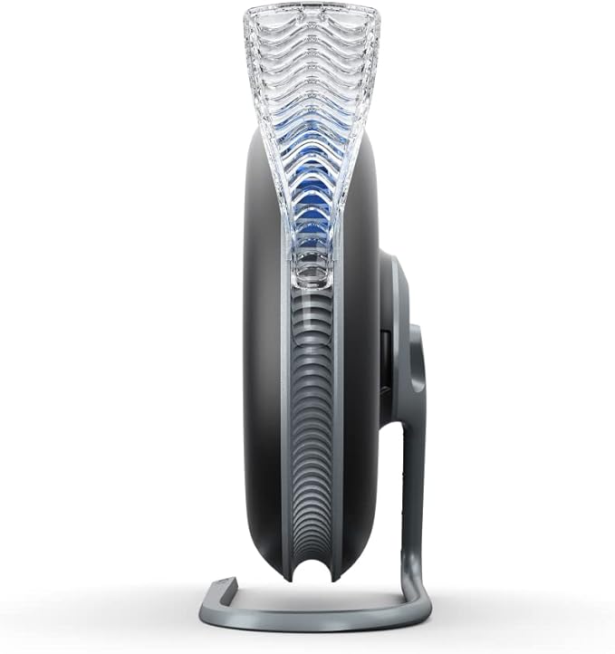 IQAir Atem Desk Air Purifier for Home, Office, Desktop, Small Room up to 150 sq ft, HyperHEPA Filter for Bacteria, Viruses, Allergens, Pets, Asthma, Pollen, Dust, Swiss Design, Made in Germany, Black-BubblyBeeBaby