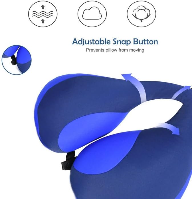 MOOB Kids Travel Pillow, Kids Head Neck & Chin Support U Shape Pillows, Travel Sleeping Essentials, Perfect for Car Airplane-BubblyBeeBaby