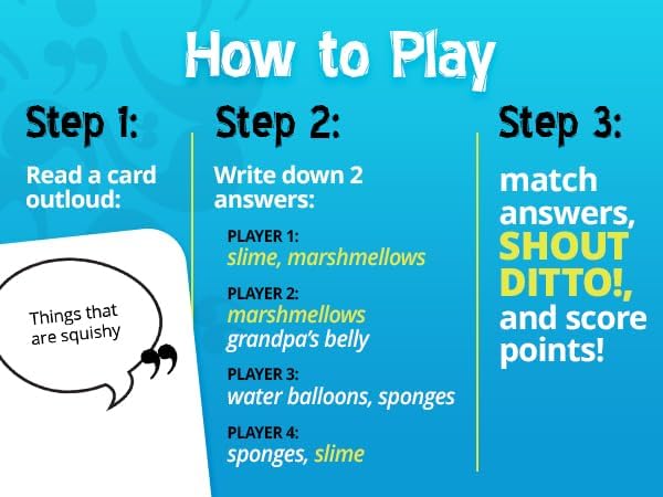 Inspiration Play Double Ditto - a Hilarious Award-Winning Family Party Game for 4-20 Players (Ages 8 and up)-BubblyBeeBaby