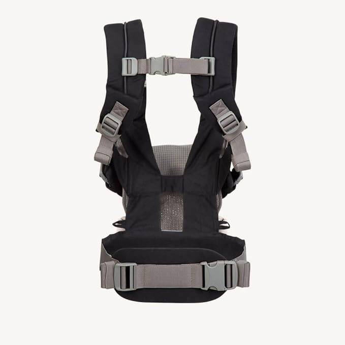 Joie Savvy Baby Carrier – Ergonomic, Adjustable Baby Carrier with 4 Carry Positions, Padded Shoulder Straps and Lumbar Support (Blackpepper)-BubblyBeeBaby