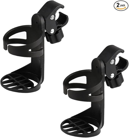 Accmor Stroller Cup Holder, Universal Cup Holder for Uppababy, Nuna, Doona Strollers, 360 ° Rotatable Bottle Holder for Stroller, Bike, Wheelchair, Walker, Scooter-BubblyBeeBaby