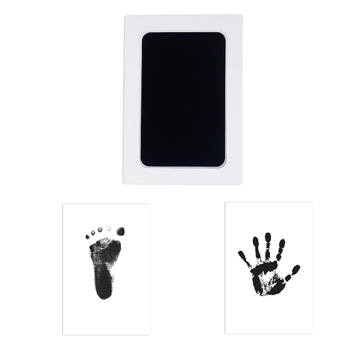 1-Pack Clean Touch Ink Pad for Baby Handprints and Footprints, Baby Footprint Kits,Inkless Hand and Footprint Kit,No Mess Ink Pad for Baby Hand and Footprints,Baby Shower Gifts for New Moms-BubblyBeeBaby