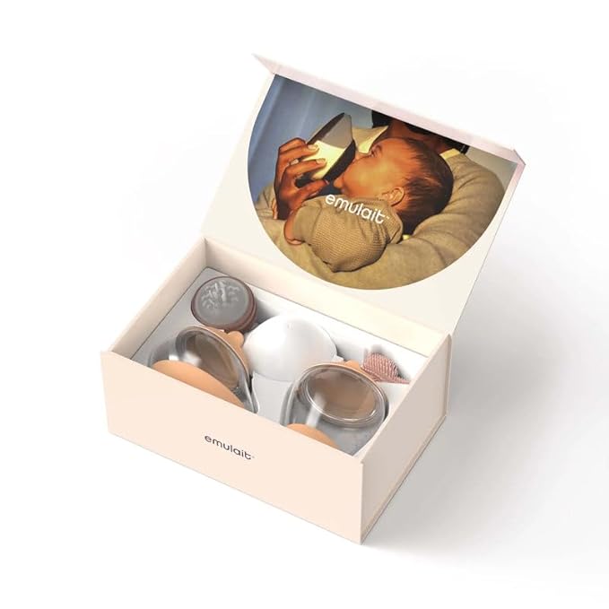 Baby Bottle Starter Kit Includes 2 Bottles 2 Nipples 2 Caps 2 Lids 2 Responsive Flow Valves, Cleaning Brush - Light - Shape 3-RFV-BubblyBeeBaby